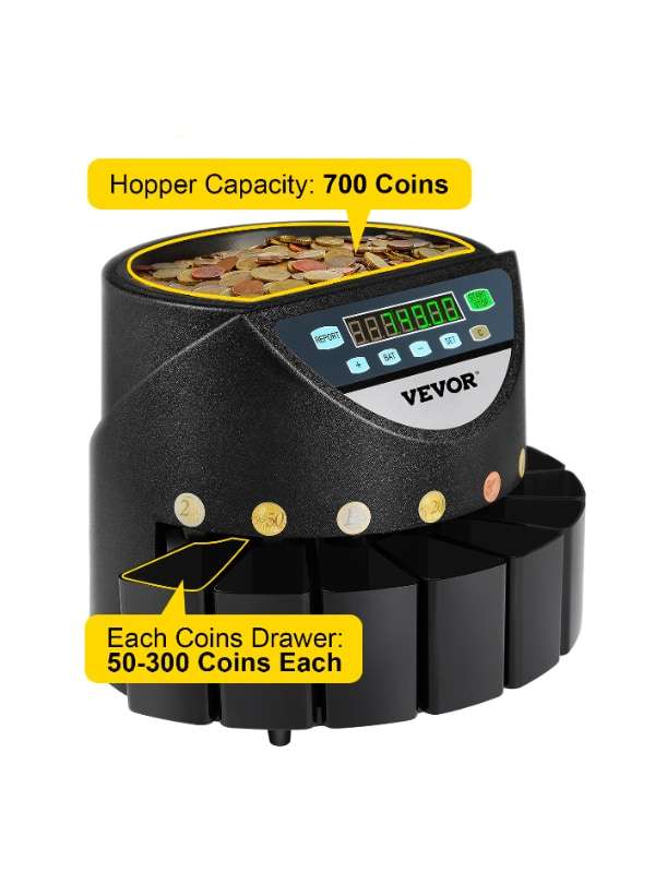 Profesionalni električni brojač za razvrstavanje euro kovanica